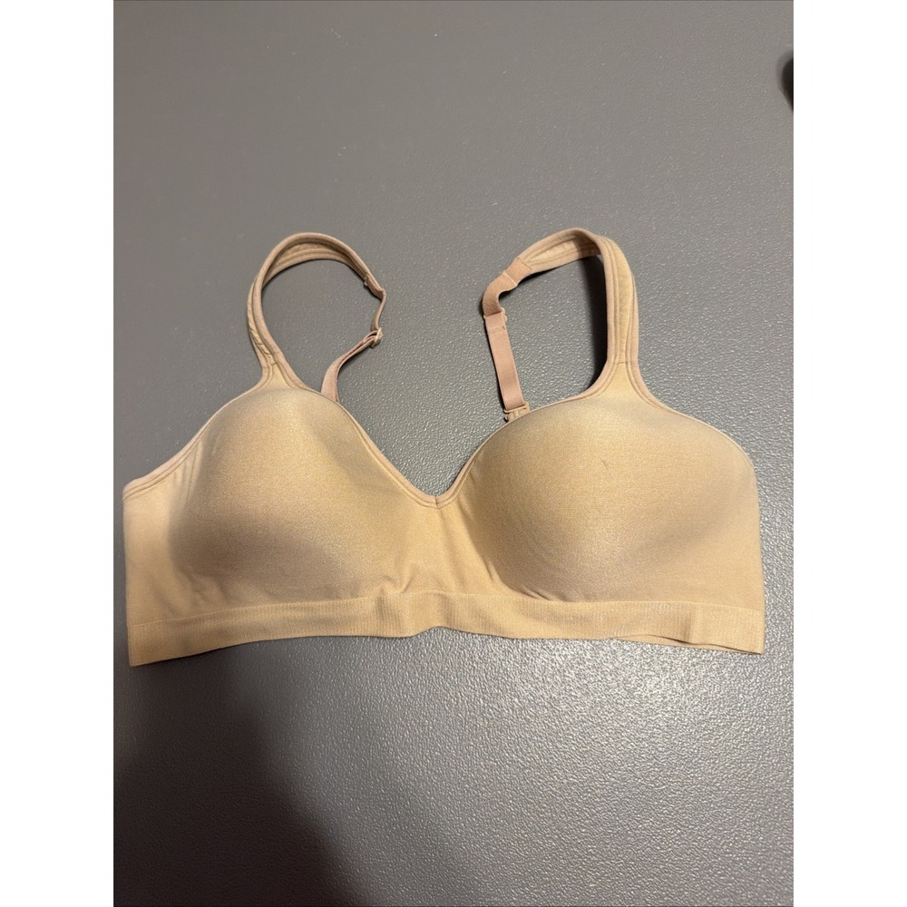 Bali Women's Comfort Revolution Floral Jacquard T-Shirt Bra 38C Nude